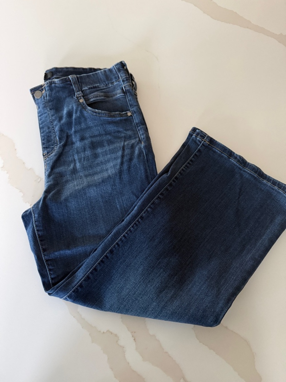 Liverpool Capri-style Dark Blue Denim Jeans - Classic Straight Fit
